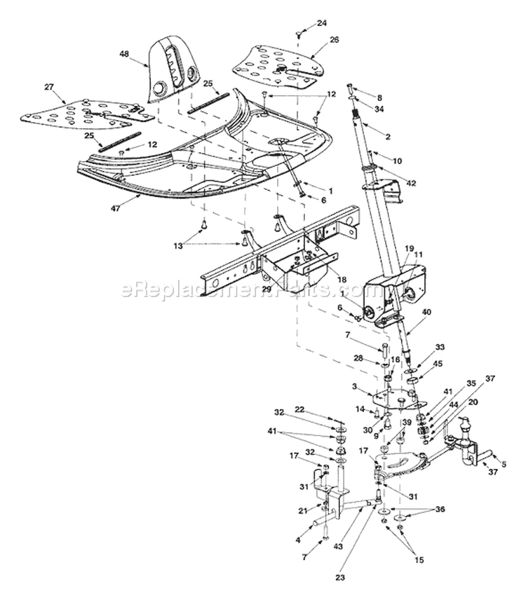 Page K Diagram and Parts List for 13B-325-401 2001 Yard Man Lawn Tractor